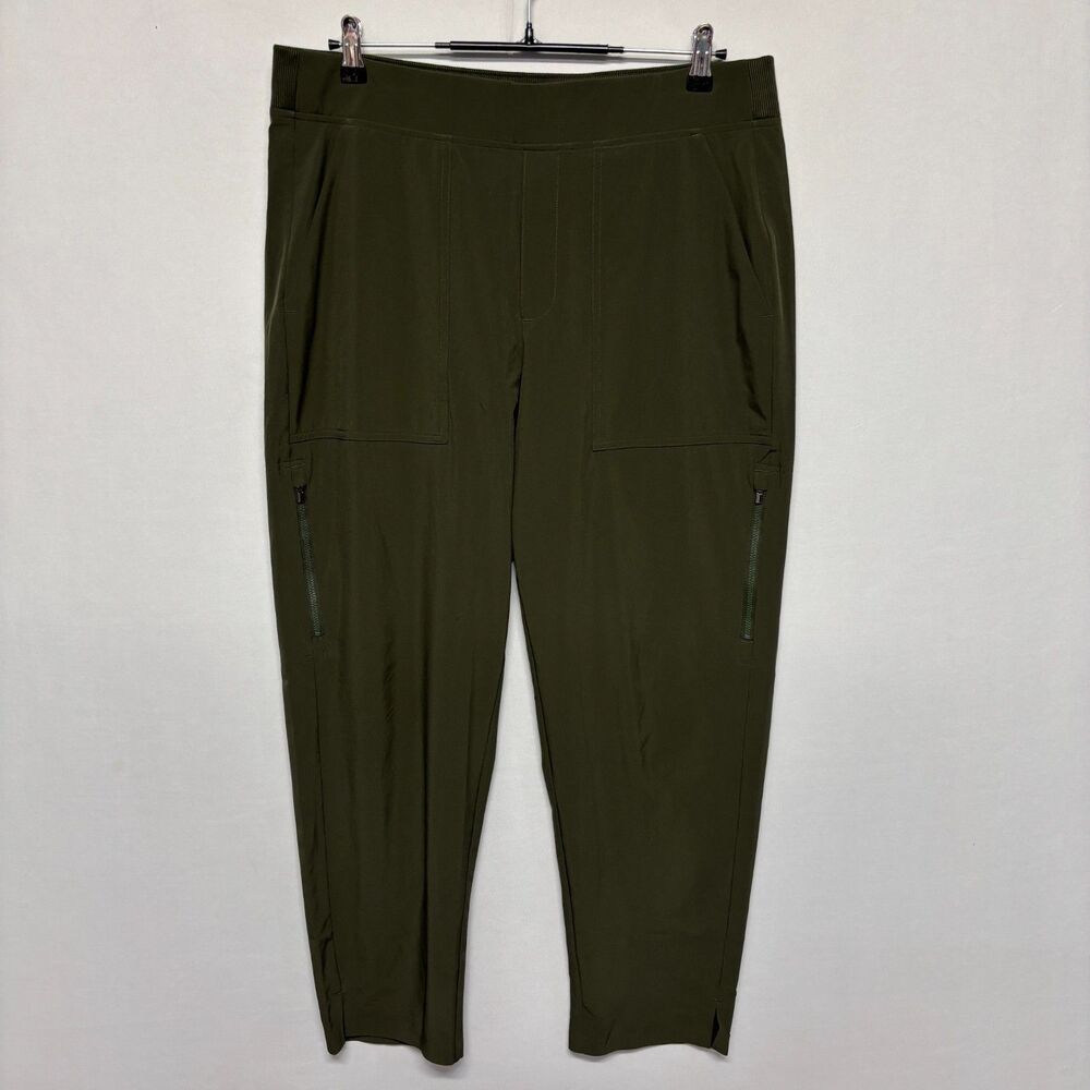 Athleta Brooklyn Mid Rise Ankle Utility Pants Size 14 Aspen Olive SP24 D132 -16